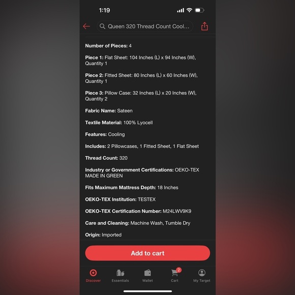 NEW Queen 320 Thread Count Cool 
Lyocell Sheet Set True Khaki - Threshold - Picture 6 of 6